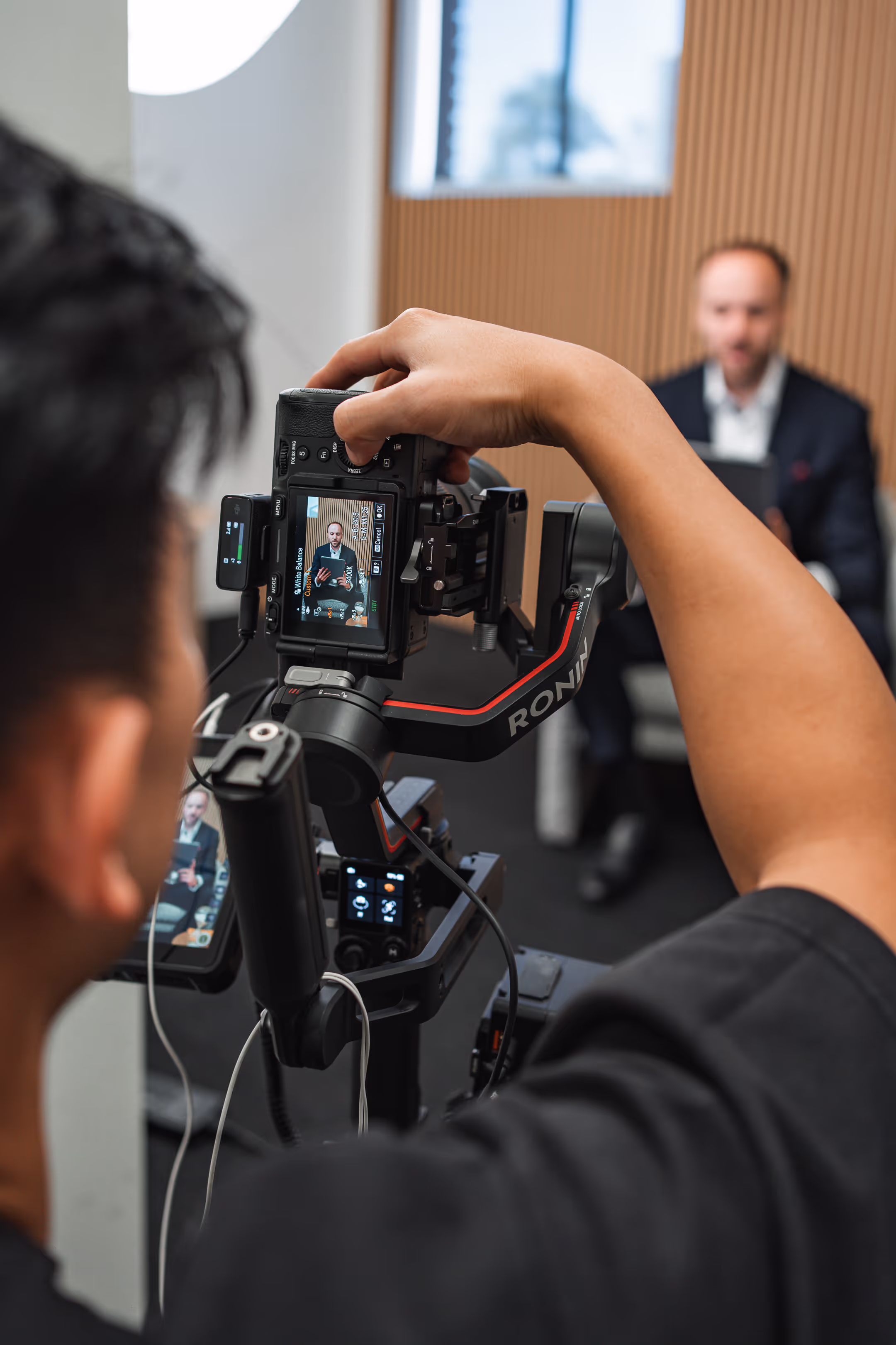 Content filming session with client by Halcyon Agency Sydney