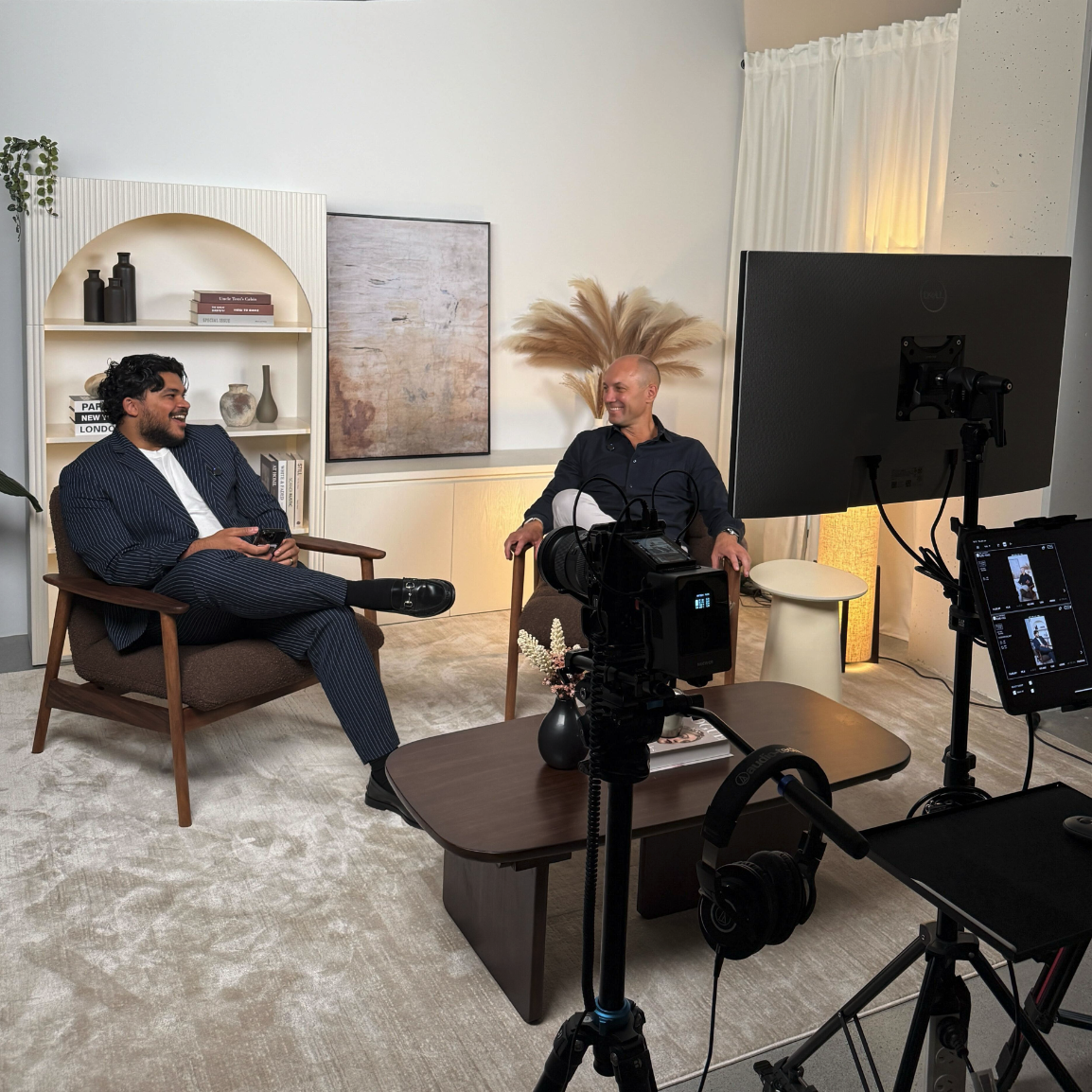 Mortgage broker creating short-form video at Halcyon studio Alexandria