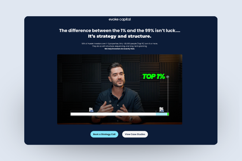 Landing page design for lead generation by Halcyon Agency Sydney