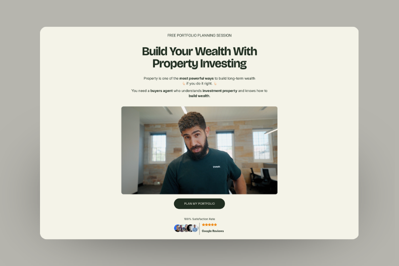 Conversion-optimised landing page built by Halcyon content agency