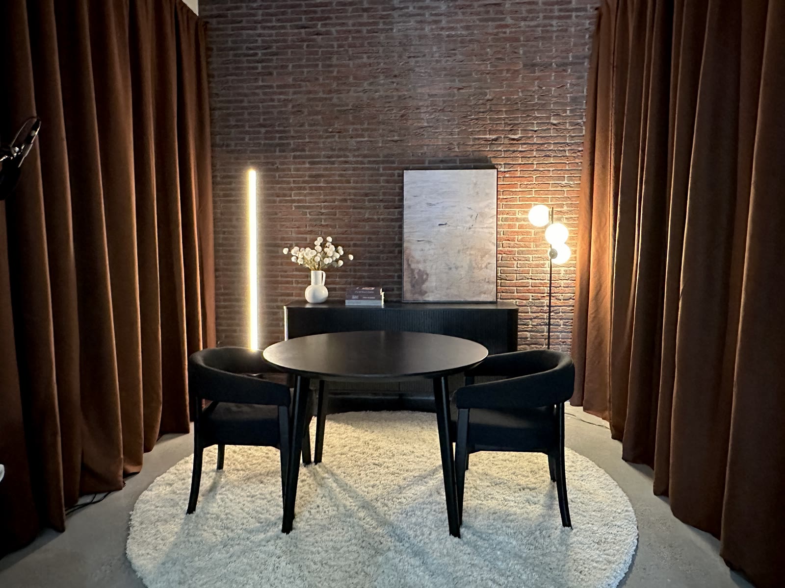 Custom branded backdrop at Halcyon professional content studio