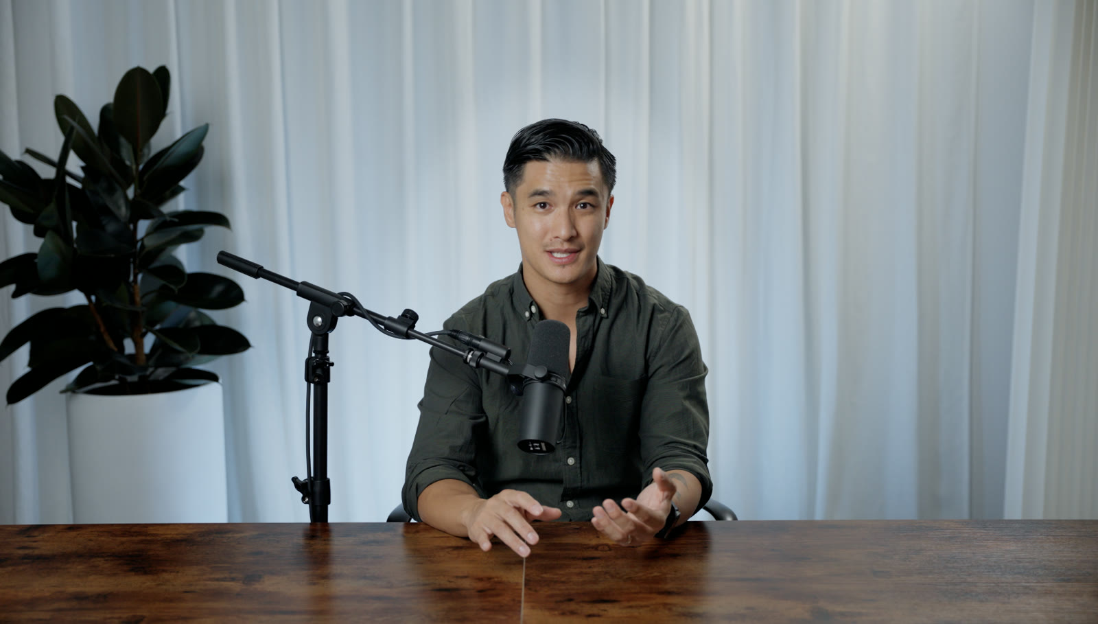 Bold lighting setup for short-form content at professional Sydney studio