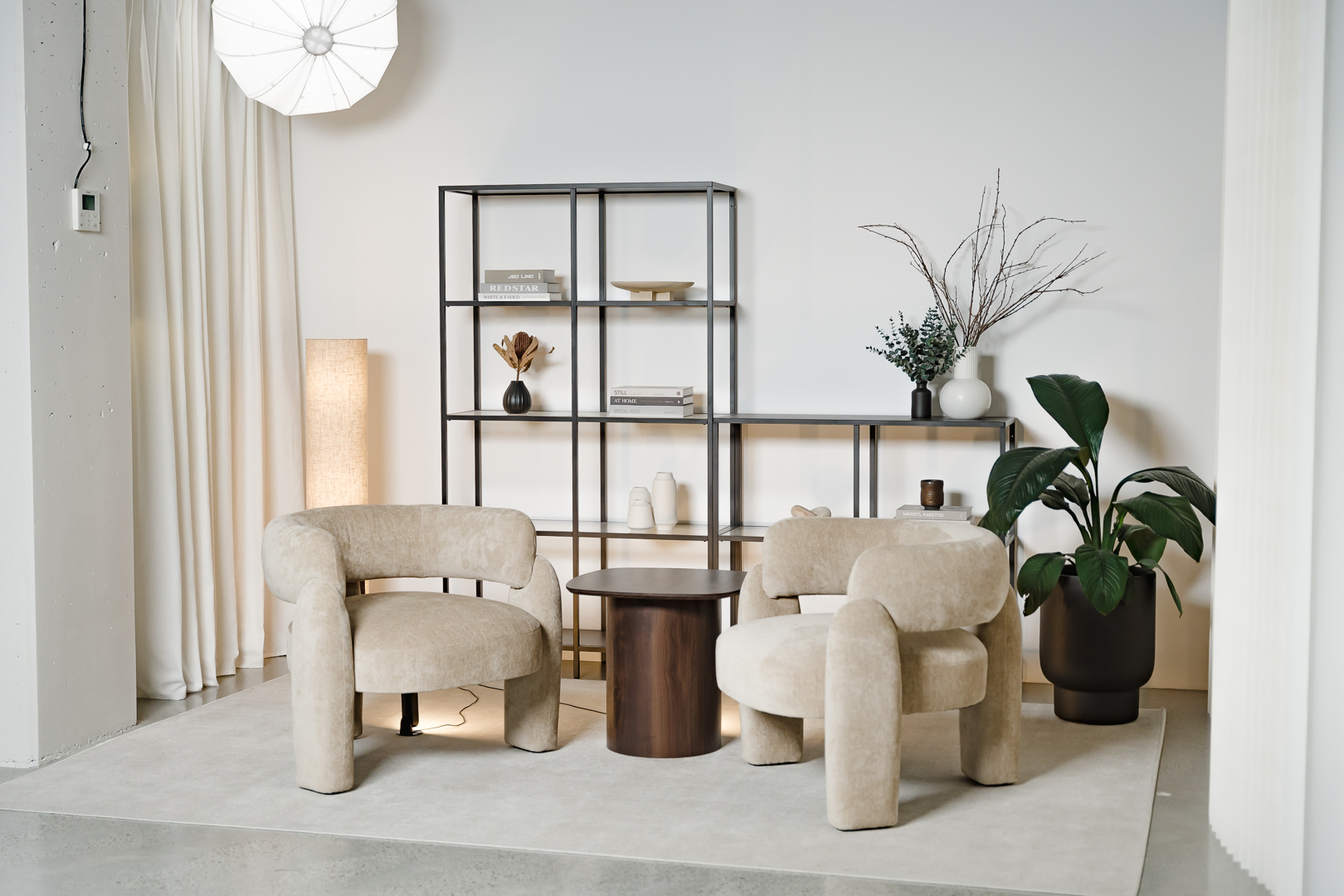 Minimal backdrop studio set for thought leadership video production