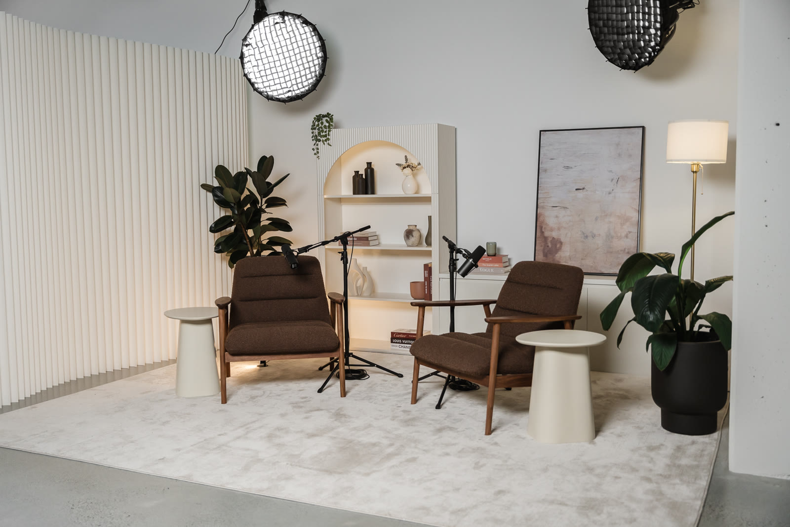 Interview studio setup for client video production Alexandria Sydney